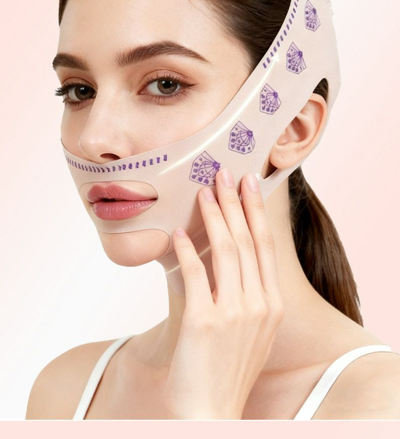Bandage amincissant pour le visage, lifting du visage en V, raffermissement, plis nasogéniens, double menton, amélioration du sommeil, masque sculptant le visage pour usage domestique