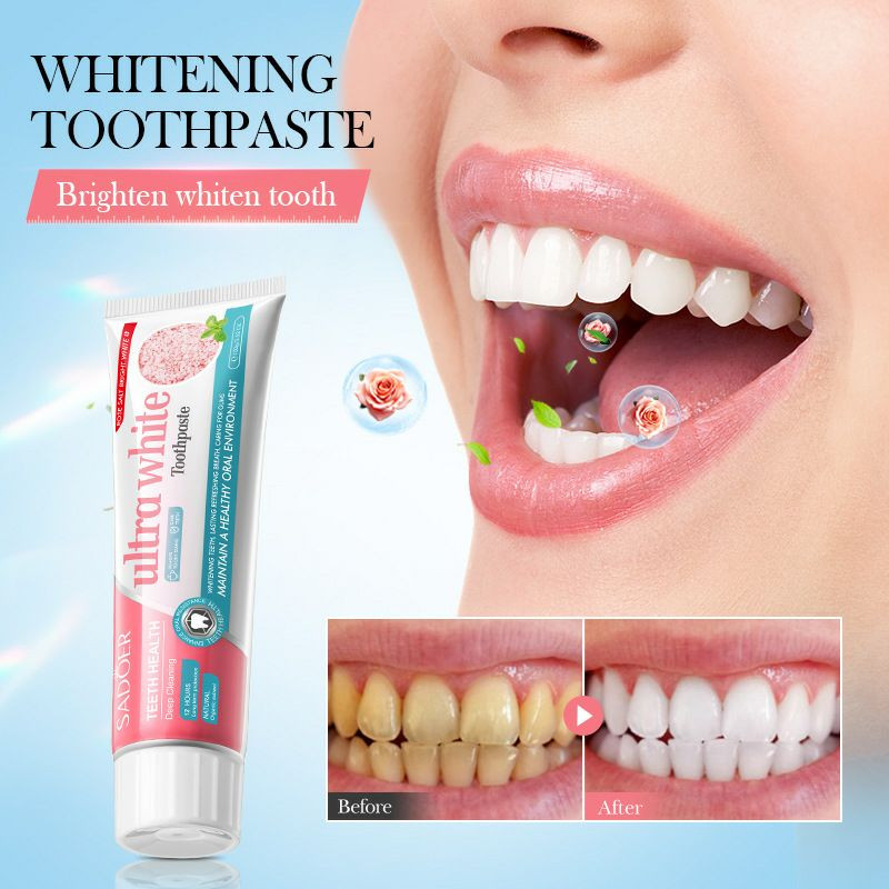 Dentifrice blanchissant Sadoer Ultra White Pomegranate Extract.