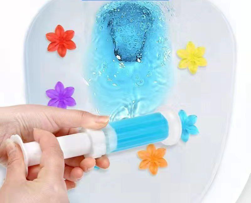 Fleur de toilette Désodorisant et éliminant les odeurs Parfum longue durée Aromathérapie solide Esprit de nettoyage des toilettes Gel nettoyant pour toilettes